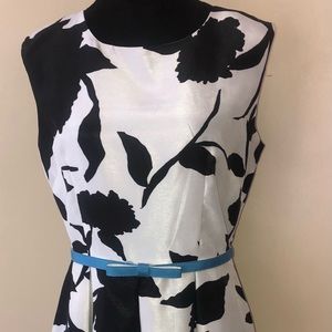 White and Black Floral Dress